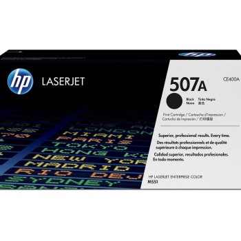 Cartucho de Tóner HP 507A Negro Original para LaserJet - Modelo CE400A Cartucho de Tóner HP 507A Negro Original para LaserJet - Modelo CE400A