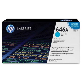 Cartucho de Tóner HP 646A - Cian - LaserJet - Original (CF031A) - CF031A