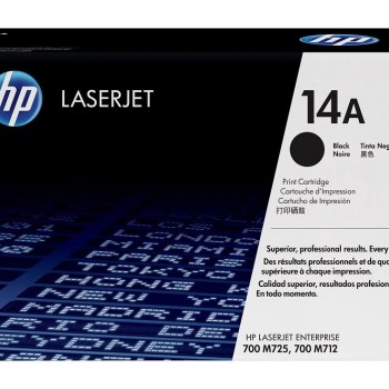 Cartucho de Tóner HP 14A Negro Original para LaserJet Enterprise - Modelo CF214A