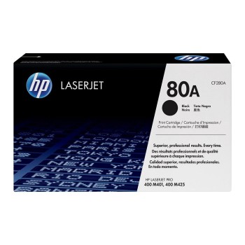 Cartucho de Tóner HP 80A - Negro - LaserJet - Original (CF280A) - CF280A