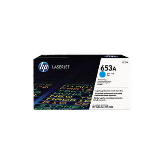 Cartucho de Tóner HP 653A - Cian - LaserJet - Original (CF321A) - CF321A