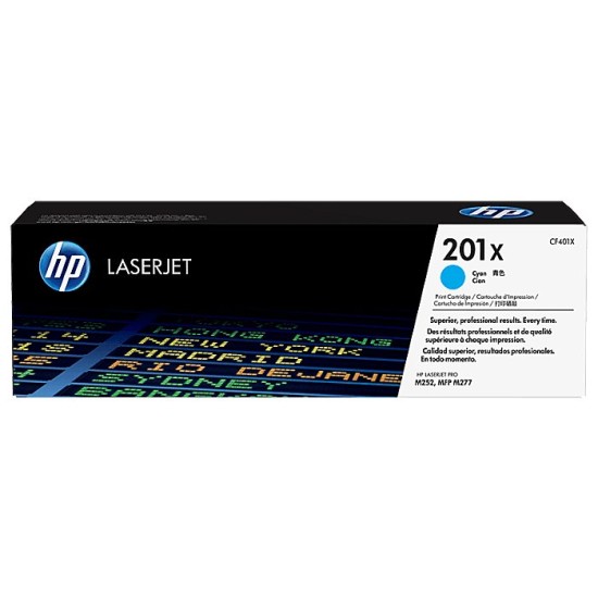 Cartucho de Tóner HP 201X - Cian - LaserJet - Original (CF401X) - CF401X