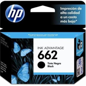 Cartucho de Tinta HP 662 Negro Original - Tinta a Base de Pigmentos - Modelo CZ103AL