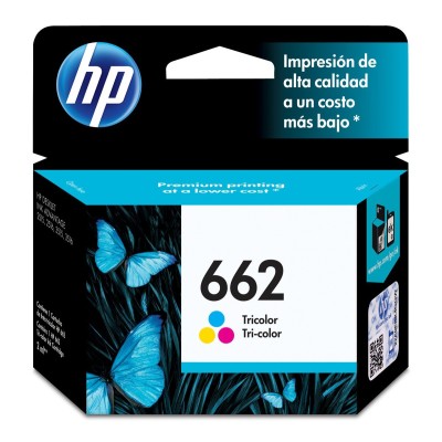 Cartucho de Tinta HP 662 - Tricolor - Original - (CZ104AL) - CZ104AL
