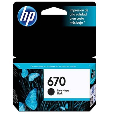 Cartucho de Tinta HP 670 - Negra - Original - (CZ113AL) - CZ113AL