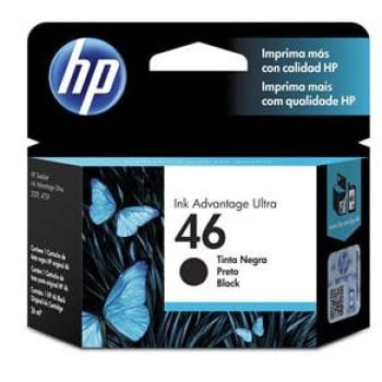 Cartucho de Tinta HP 46 - Negro - Original - (CZ637AL) - CZ637AL