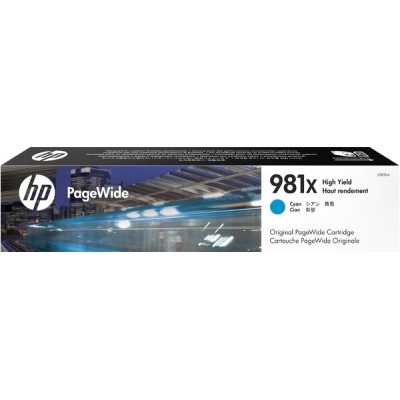 Cartucho de Tinta HP 981X - Cian - Alta capacidad - Original - (L0R09A) - L0R09A