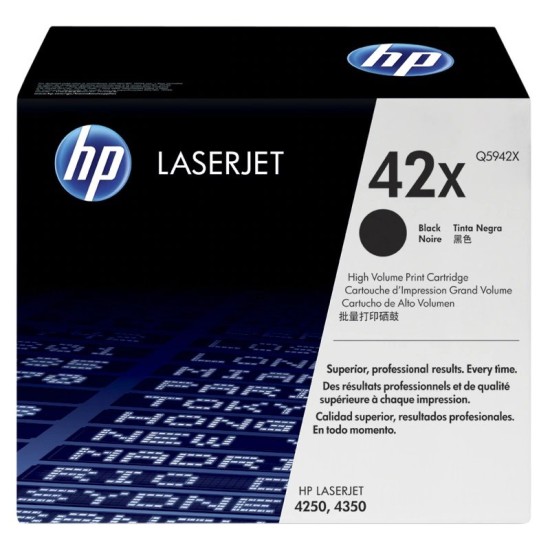 Cartucho de Tóner HP 42X - Negro - LaserJet - Original (Q5942X) - Q5942X