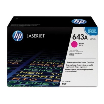 Cartucho de Tóner HP 643A Magenta Original para LaserJet - Modelo Q5953A