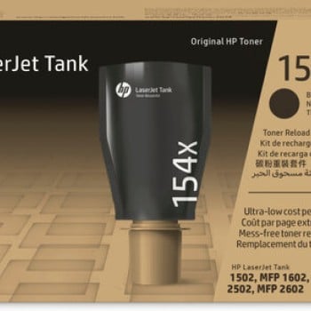 Kit de Recarga HP 154X Negro - Cartucho de Tóner Original W1540X - Alto Rendimiento 5000 Páginas