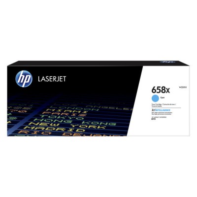 Cartucho Tóner HP 658X - Cian - LaserJet - Original (W2001X) - W2001X
