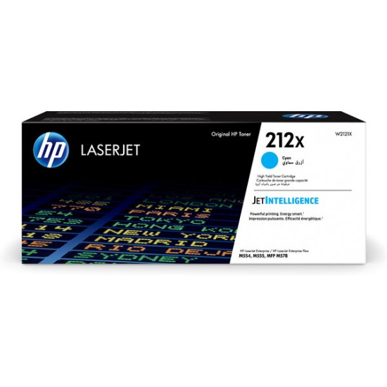 Cartucho de Tóner HP 212X - Cian - LaserJet - Original (W2121X) - W2121X