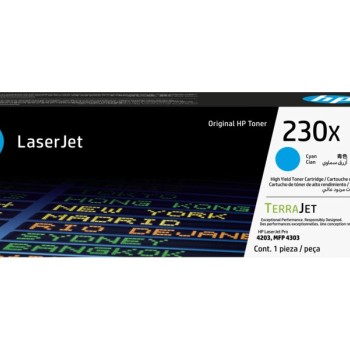 Tóner HP 230X Cian Original Alto Rendimiento para LaserJet Pro - Modelo W2301X