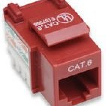 Conector RJ-45 Intellinet Cat6 Rojo para Cable de Red Plano Modelo 210614