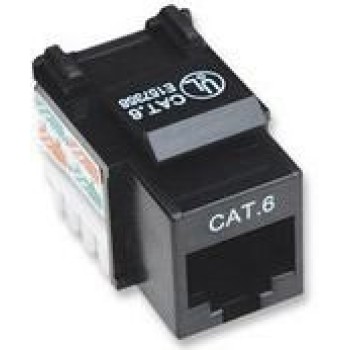 Jack Intellinet - Cat6 - RJ-45 - Negro - 210720