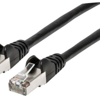 Cable de Red Intellinet Cat6a RJ-45 30cm Negro Modelo 313834