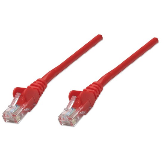 Cable de Red Intellinet - Cat5e - RJ-45 - 1M - Rojo - 318952