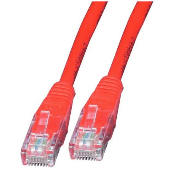 Cable de Red Intellinet - Cat6 - RJ-45 - 50cm - Rojo - 342131