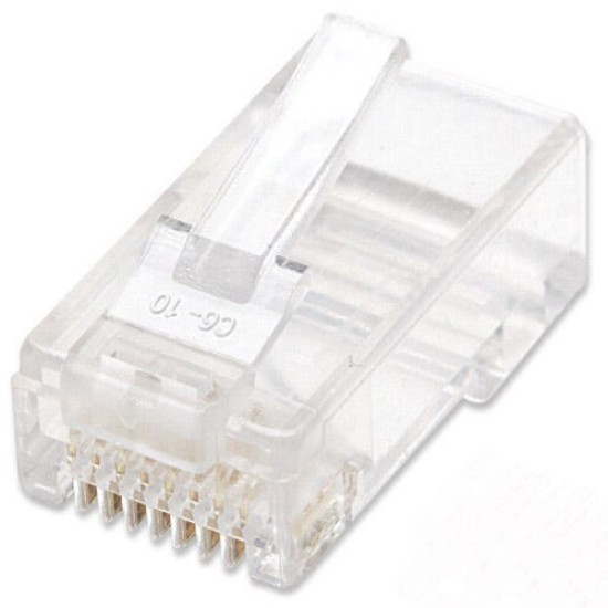 Plug Intellinet - Cat6 - RJ-45 - Transparente - 100 Piezas - 502344