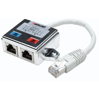 Adaptador Intellinet - 2x RJ-45 a RJ-45 Cat5e - 504195 Adaptador Intellinet - 2x RJ-45 a RJ-45 Cat5e - 504195