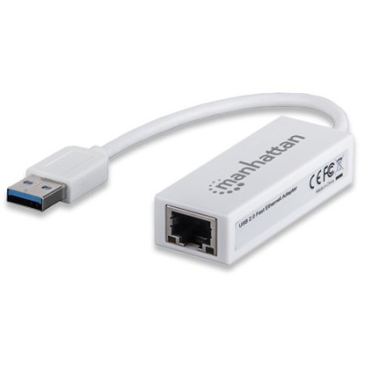 Adaptador de Tarjeta de Red Manhattan - USB 2.0 a Red RJ45 - 506731