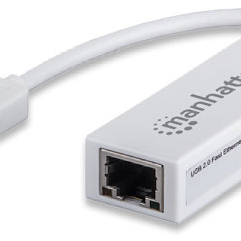 Adaptador de Tarjeta de Red Manhattan - USB 2.0 a Red RJ45 - 506731