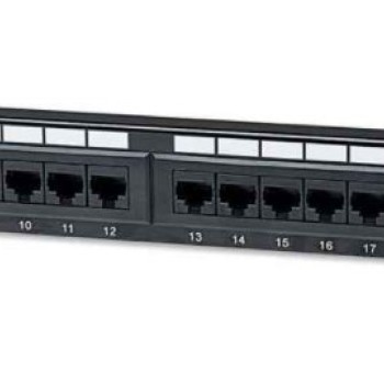 Panel de Parcheo Intellinet Cat5e 24 Puertos Gigabit Ethernet Modelo 513555