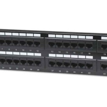 Panel de Parcheo Intellinet Cat5e 48 Puertos para Redes Gigabit Ethernet Modelo 513579 Panel de Parcheo Intellinet Cat5e 48 Puertos para Redes Gigabit Ethernet Modelo 513579