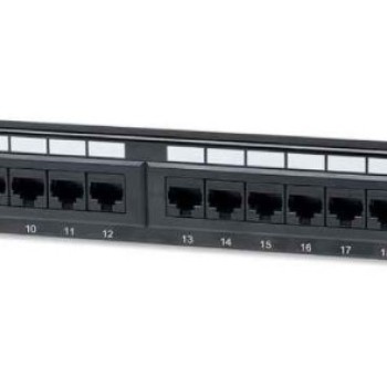 Panel de Parcheo Intellinet Cat6 24 Puertos para Redes Gigabit Ethernet Modelo 520959