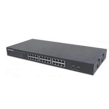 Switch de Red Intellinet 24 Puertos Gigabit con 2 SFP No Gestionado Modelo 561044