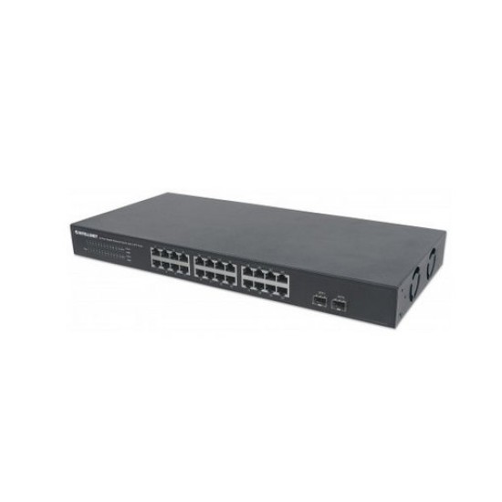 Switch Intellinet - 24 Puertos - Gigabit - 2 SFP - No Gestionado - 561044