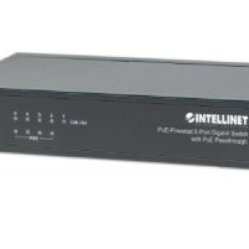 Switch de Red Intellinet 5 Puertos Gigabit con PoE No Gestionado Modelo 561082