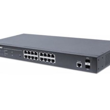 Switch de Red Intellinet 16 Puertos Gigabit con PoE+ y 2 SFP - Modelo 561341 Switch de Red Intellinet 16 Puertos Gigabit con PoE+ y 2 SFP - Modelo 561341