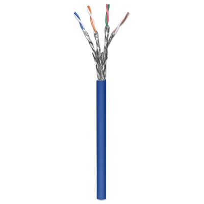 Bobina Intellinet 705042 - Cat6a - 305m - UTP - S/FTP - 500 MHz - 23 AWG - Azul - 705042