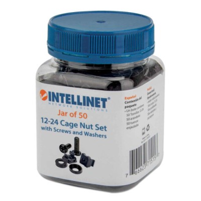 Kit Intellinet - 50 Tornillos - Enjaulados 12-24 - 715157