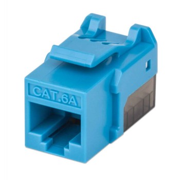 Jack Intellinet - Cat6a - RJ-45 - Azul con Negro - 772334