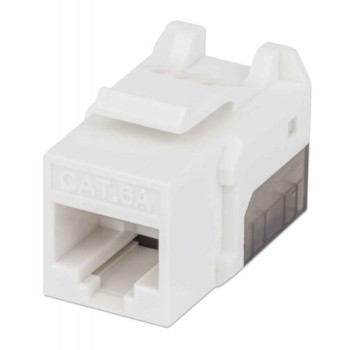 Jack Intellinet - Cat6a - RJ-45 - Blanco con Negro - 772358
