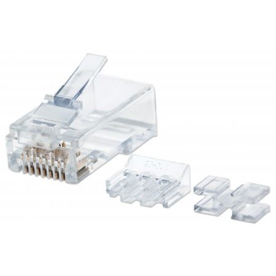 Plug Intellinet - Cat6 - RJ-45 - Transparente - 80 piezas - 790536