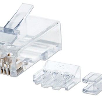 Plug RJ-45 Intellinet Cat6a Transparente - 80 Piezas - Modelo 790550