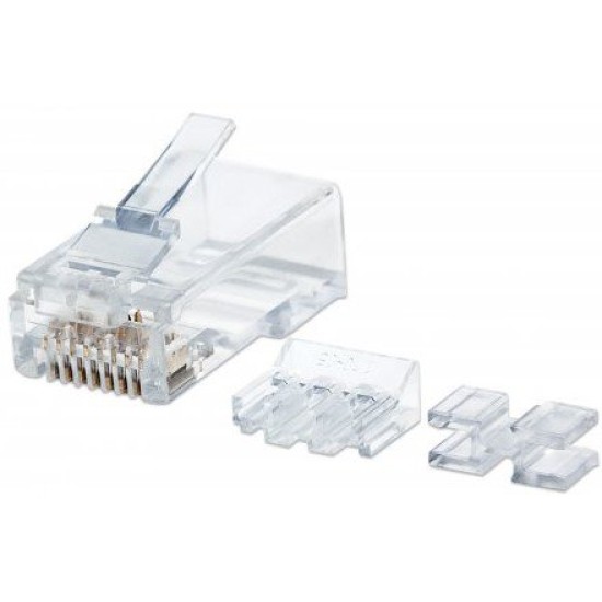Plug Intellinet - Cat6a - RJ-45 - Transparente - 80 piezas - 790673