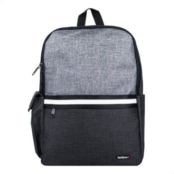 Mochila TechZone Glad B - 15.6" - Gris con Negro - TZ21LBP01-B