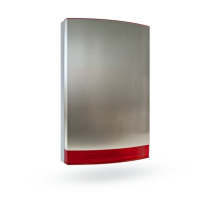 Parte inferior con la electrónica de Sirena Jablotron JA-163A-BASE-RB - Inalámbrica - Exterior - IP44 - Hasta 300 m - Alimentada por Batería de litio de tipo BAT-100A - JA-163A-BASE-RB