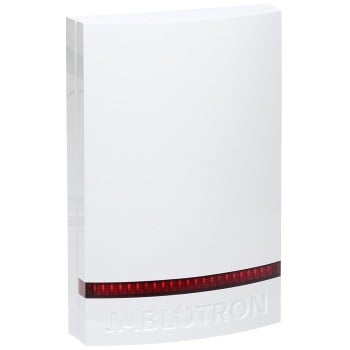 Cubierta Jablotron JA-1X1A-C-WH - Plástica - Blanca con Strobe Rojo - Compatible con JA-111A/JA-151A - JA-1X1A-C-WH