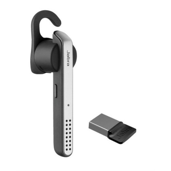 Auricular Jabra Stealth UC - Bluetooth - Micro-USB - Dentro del Oído - Negro/Plata - 5578-230-109