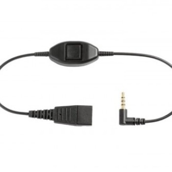 Adaptador Jabra 8800-00-103 - QD a 3.5 mm - Con Push-to-talk - Para Smartphones - MOBILE-QD-35MM-S Adaptador Jabra 8800-00-103 - QD a 3.5 mm - Con Push-to-talk - Para Smartphones - MOBILE-QD-35MM-S