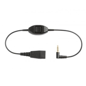 Adaptador Jabra 8800-00-103 - QD a 3.5 mm - Con Push-to-talk - Para Smartphones - MOBILE-QD-35MM-S