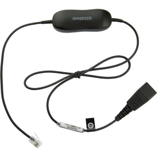Cable para Auriculares Jabra Smart Cord - para Cisco IP Phone 78xx / Biz 2300 / Mitel 74xx / Dialog 42xx / 44xx / 5446 / Snom 71x - Negro - 88001-99