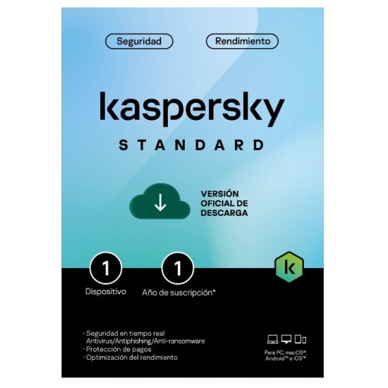 Antivirus Kaspersky Standard - 1 Dispositivo - 1 Año   - TMKS-451