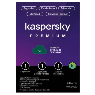 Antivirus Kaspersky Premium - 1 Dispositivo - 1 Cuentra KPM - 1 Año  - TMKS-459