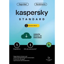 Antivirus Kaspersky Standard Mobile - Protección para 1 Dispositivo Móvil por 1 Año - TMKS-464